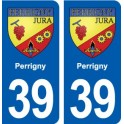 39 Orgelet autocollant plaque blason stickers département