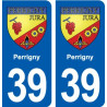 39 Orgelet autocollant plaque blason stickers département