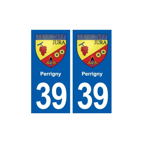 39 Orgelet autocollant plaque blason stickers département
