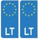 Lituanie Lietuva europe autocollant plaque