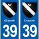 39 Orgelet autocollant plaque blason stickers département