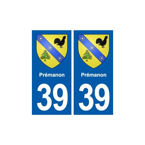 39 Orgelet autocollant plaque blason stickers département