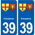 39 Orgelet autocollant plaque blason stickers département