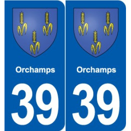 39 Orgelet autocollant plaque blason stickers département