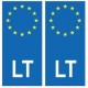 Lituanie Lietuva europe autocollant plaque