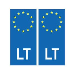Lituanie Lietuva europe autocollant plaque