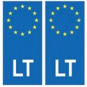 Lituanie Lietuva europe autocollant plaque