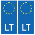 Lituanie Lietuva europe autocollant plaque