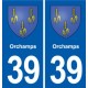 39 Orgelet autocollant plaque blason stickers département