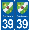 39 Orgelet autocollant plaque blason stickers département
