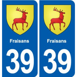 39 Orgelet autocollant plaque blason stickers département
