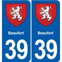 39 Orgelet autocollant plaque blason stickers département