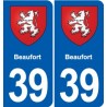 39 Orgelet autocollant plaque blason stickers département