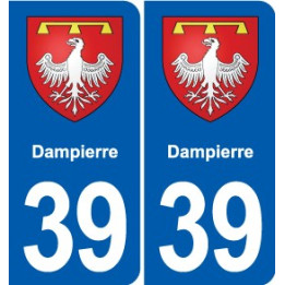 39 Orgelet autocollant plaque blason stickers département