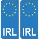 Irlande Eire europe autocollant plaque