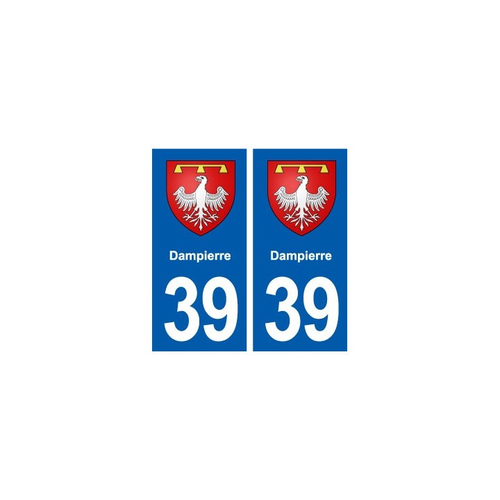 39 Orgelet autocollant plaque blason stickers département