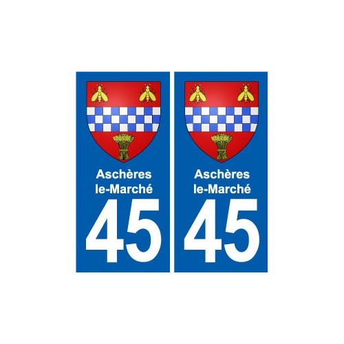 45 Chaingy blason ville autocollant plaque stickers