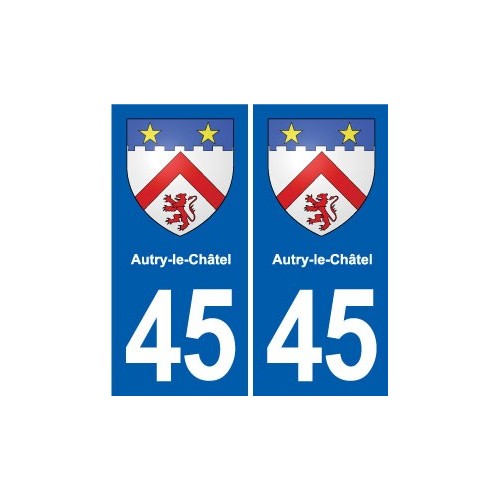 45 Chaingy blason ville autocollant plaque stickers