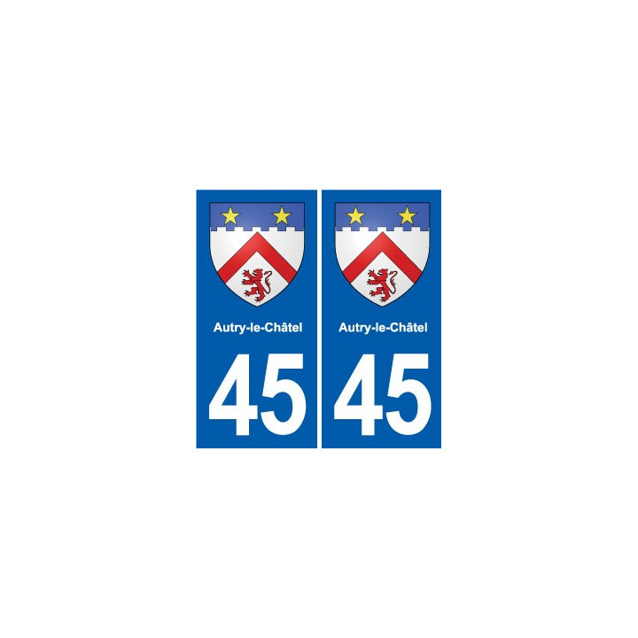 45 Chaingy blason ville autocollant plaque stickers