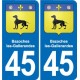 45 Chaingy blason ville autocollant plaque stickers