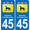 45 Chaingy blason ville autocollant plaque stickers