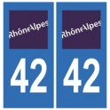 42 Loire autocollant plaque
