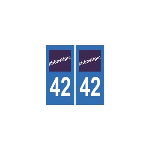 42 Loire autocollant plaque