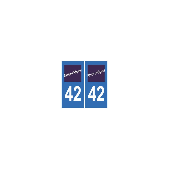 42 Loire autocollant plaque
