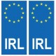 Irlande Eire europe autocollant plaque