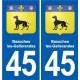 45 Chaingy blason ville autocollant plaque stickers