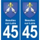 45 Chaingy blason ville autocollant plaque stickers