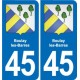 45 Chaingy blason ville autocollant plaque stickers