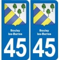 45 Chaingy blason ville autocollant plaque stickers