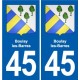 45 Chaingy blason ville autocollant plaque stickers