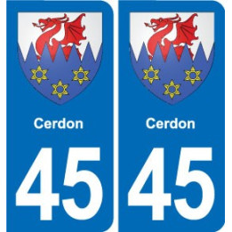45 Chaingy blason ville autocollant plaque stickers
