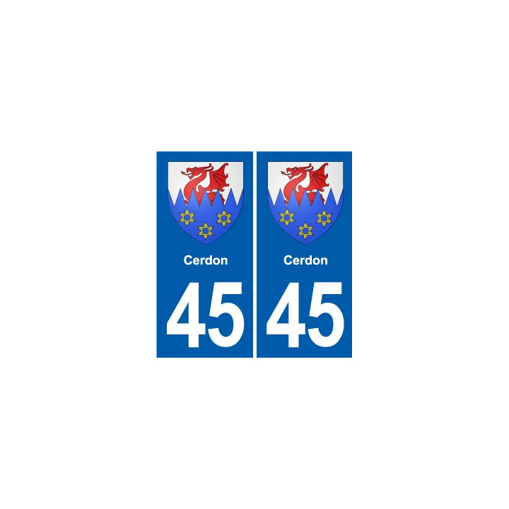 45 Chaingy blason ville autocollant plaque stickers