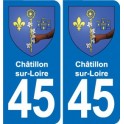 45 Chaingy blason ville autocollant plaque stickers
