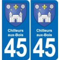 45 Chaingy blason ville autocollant plaque stickers