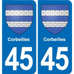 45 Chaingy blason ville autocollant plaque stickers
