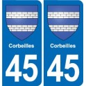 45 Chaingy blason ville autocollant plaque stickers