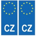 République Tchèque europe autocollant plaque