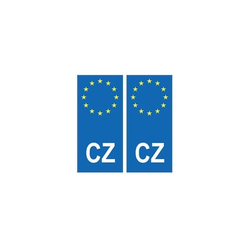 République Tchèque europe autocollant plaque