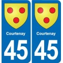 45 Chaingy blason ville autocollant plaque stickers