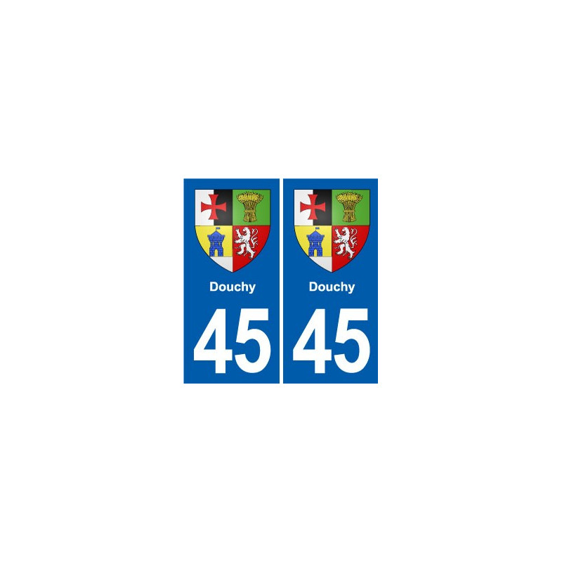 45 Chaingy blason ville autocollant plaque stickers