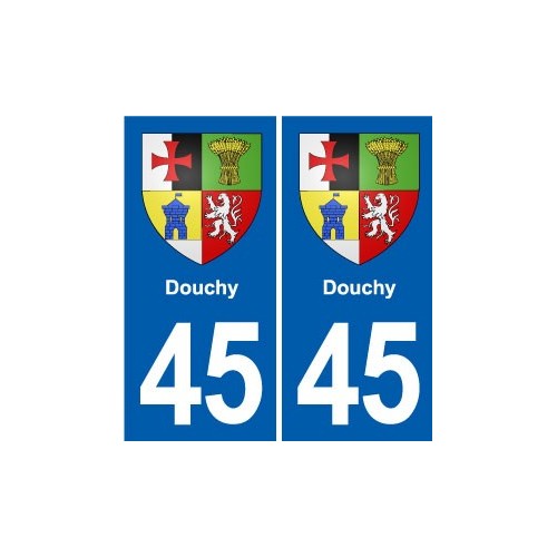 45 Chaingy blason ville autocollant plaque stickers