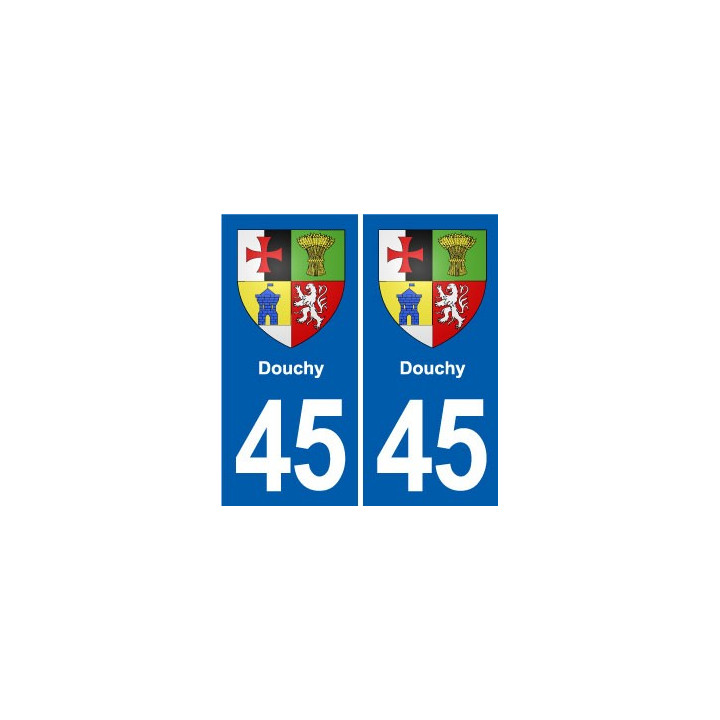 45 Chaingy blason ville autocollant plaque stickers