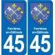 45 Chaingy blason ville autocollant plaque stickers