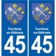 45 Chaingy blason ville autocollant plaque stickers