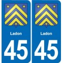45 Chaingy blason ville autocollant plaque stickers