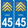 45 Chaingy blason ville autocollant plaque stickers